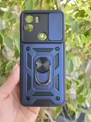 Темно-синий чехол противоударный armors для Xiaomi Redmi A1+ и A2+ и Poco C51 с защитой камеры