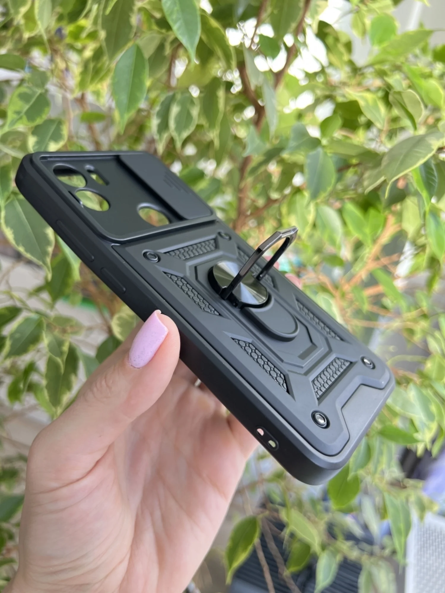 Черный чехол противоударный armors для Xiaomi Redmi A1+ и A2+ и Poco C51 с защитой камеры