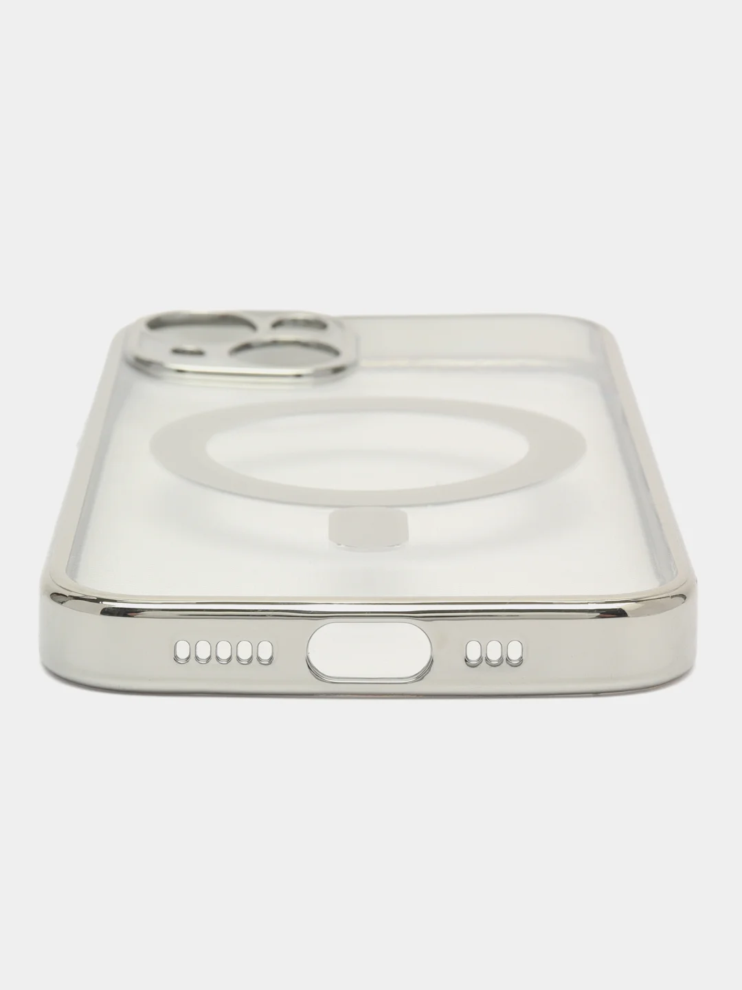 Серый силиконовый чехол MagSafe для iPhone 13