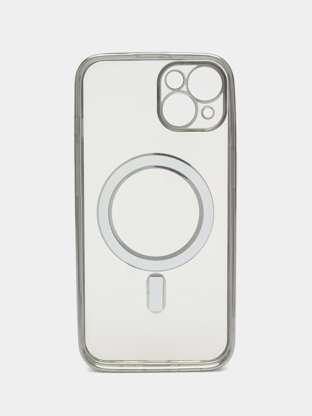 Серый силиконовый чехол MagSafe для iPhone 13