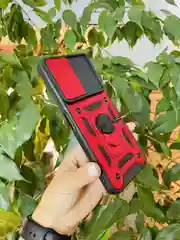 Красный чехол противоударный armors для Xiaomi Redmi 12 4G / Редми 12 4G с защитой камеры