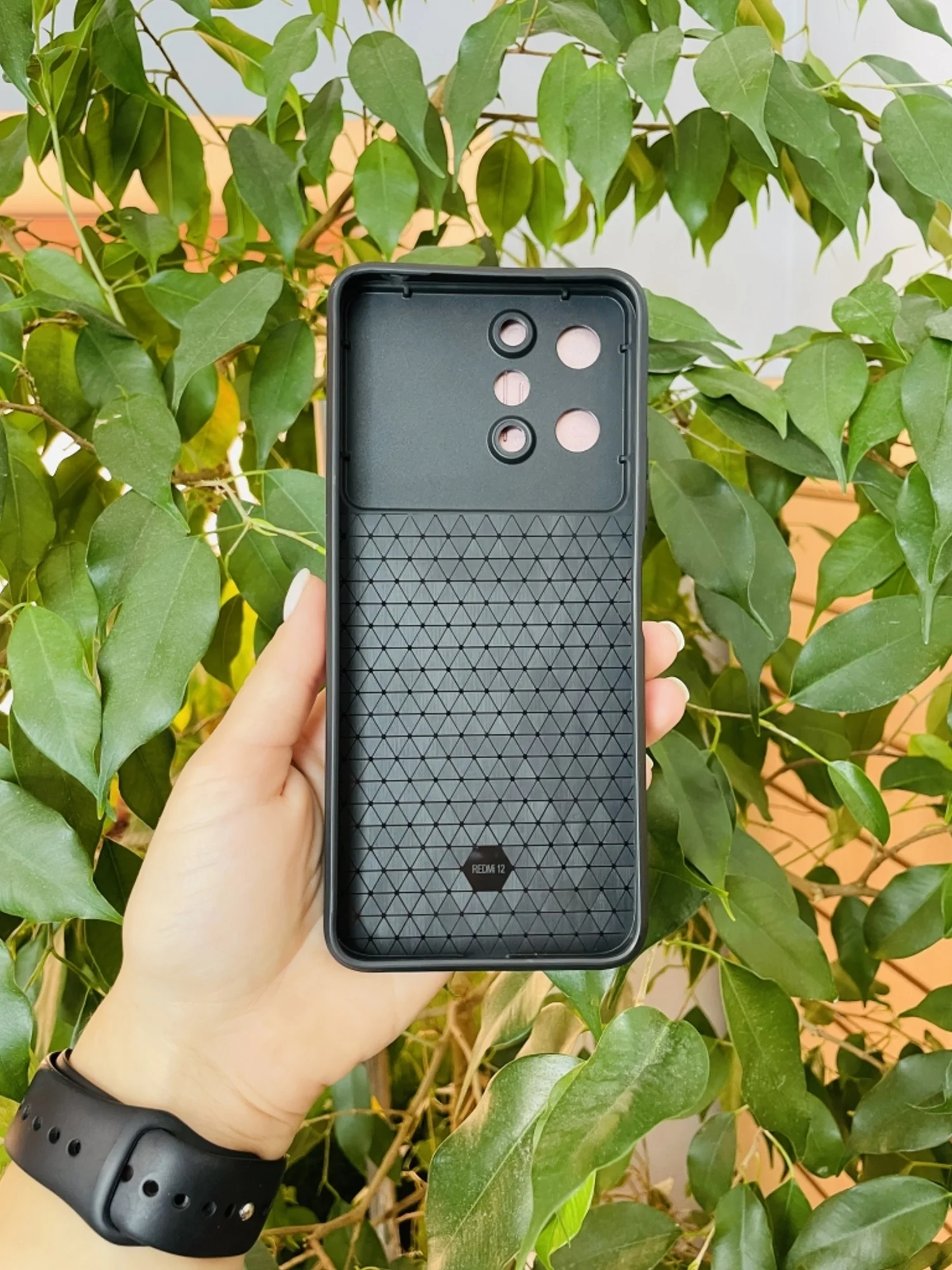 Красный чехол противоударный armors для Xiaomi Redmi 12 4G / Редми 12 4G с защитой камеры
