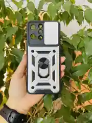 Серебряный чехол противоударный armors для Xiaomi Redmi 12 4G / Редми 12 4G с защитой камеры