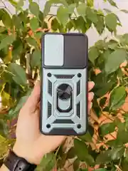 Зеленый чехол противоударный armors для Xiaomi Redmi 12 4G / Редми 12 4G с защитой камеры