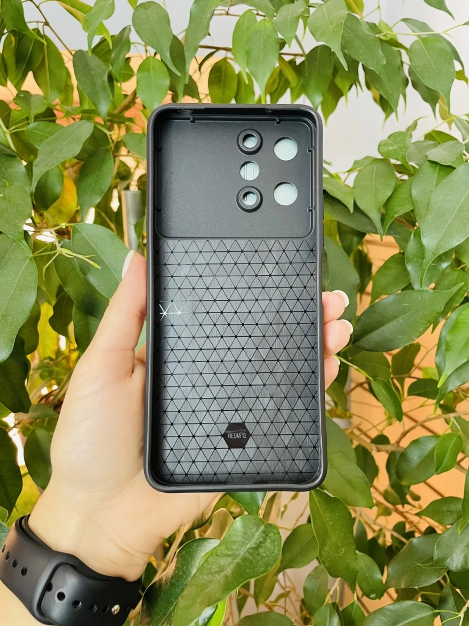 Зеленый чехол противоударный armors для Xiaomi Redmi 12 4G / Редми 12 4G с защитой камеры