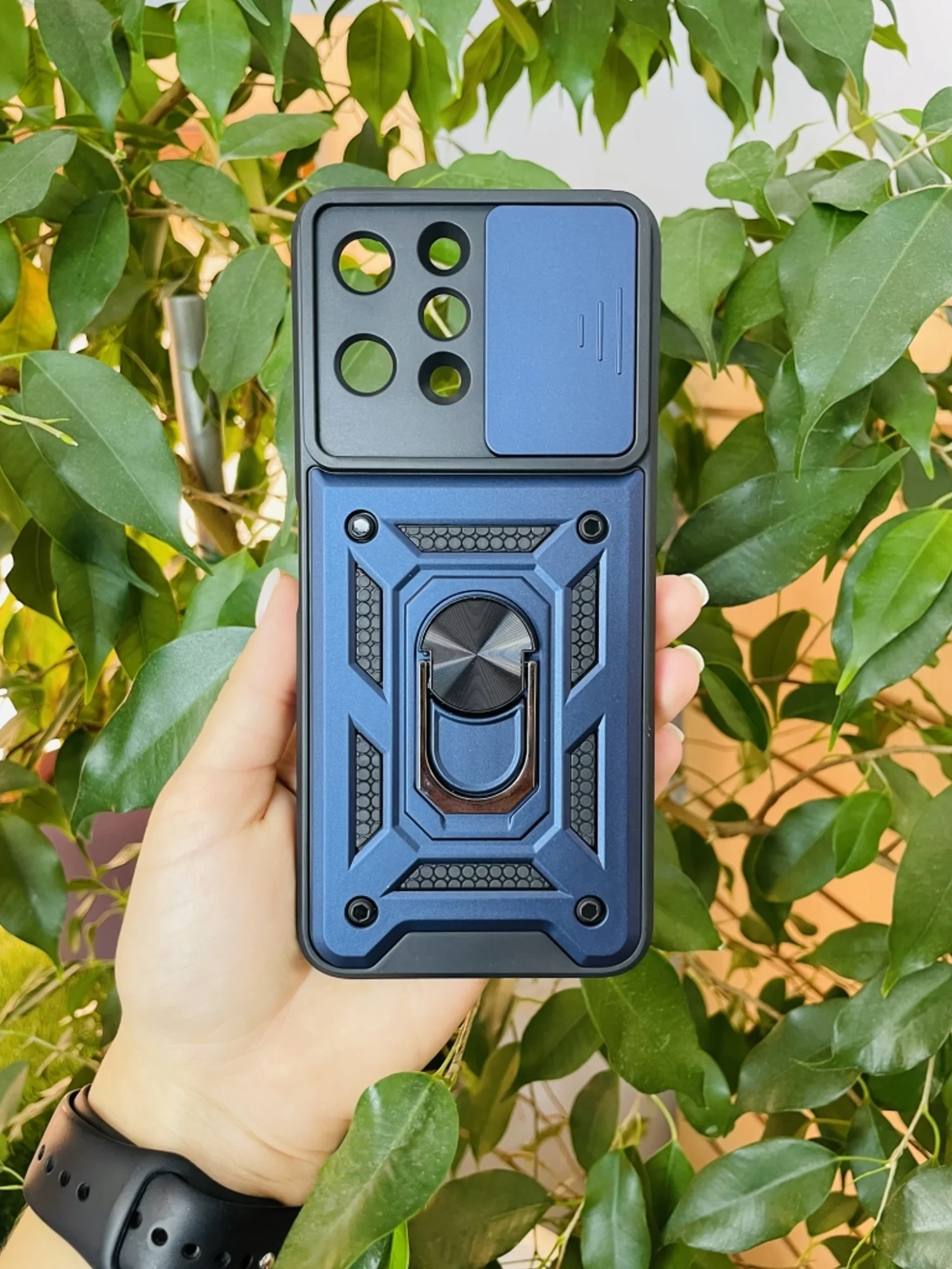 Темно-синий чехол противоударный armors для Xiaomi Redmi 12 4G / Редми 12 4G с защитой камеры