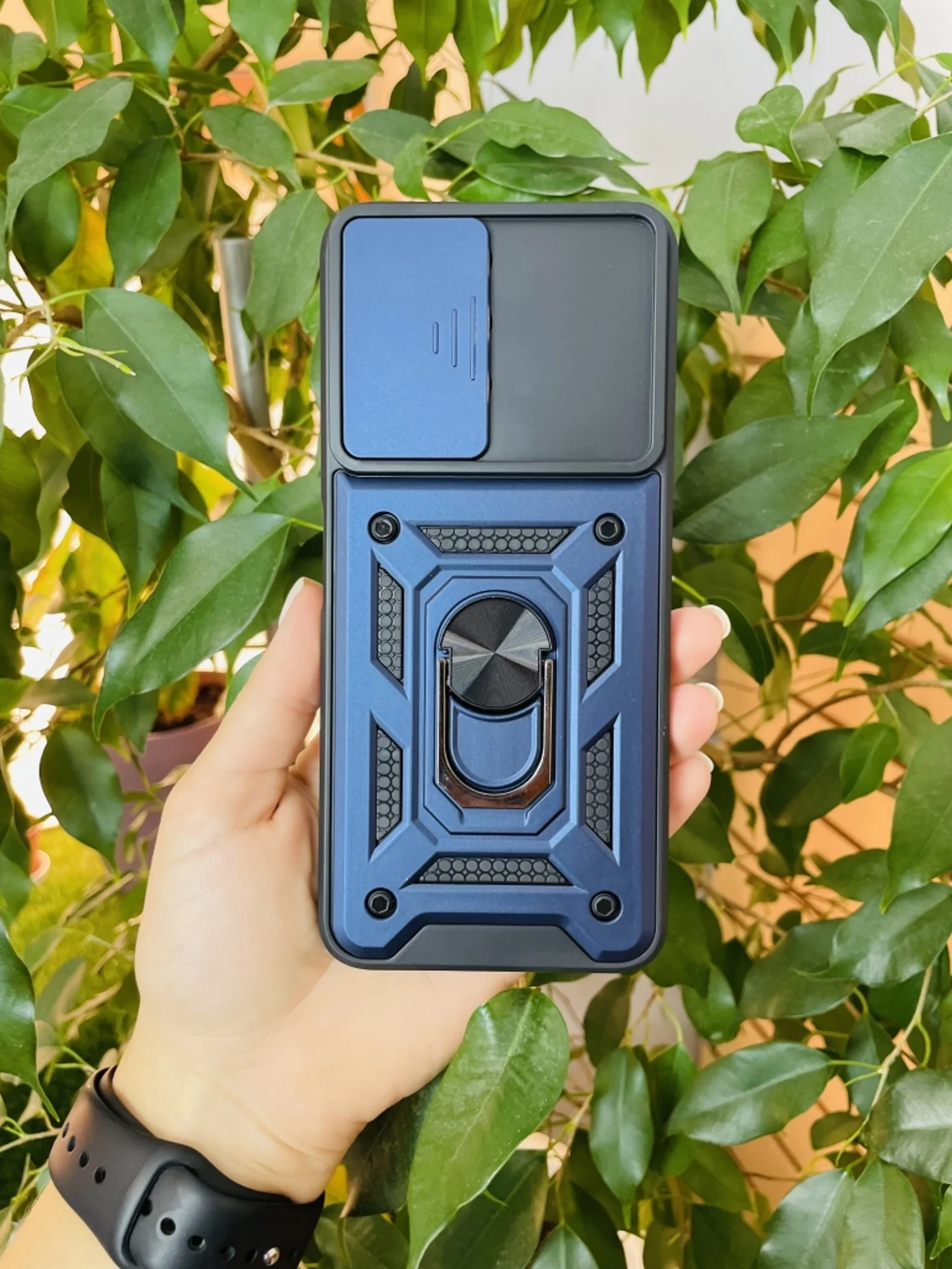 Темно-синий чехол противоударный armors для Xiaomi Redmi 12 4G / Редми 12 4G с защитой камеры