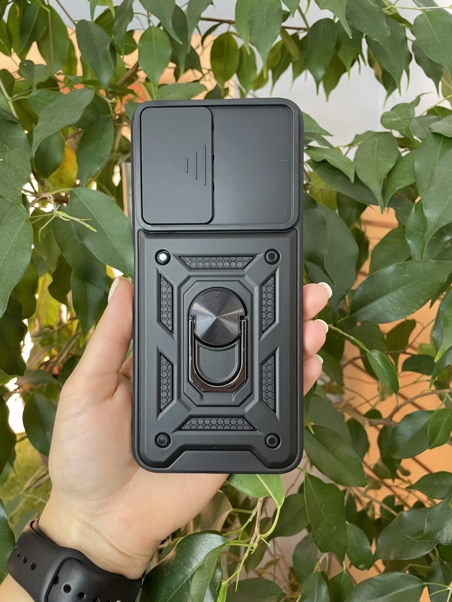 Черный чехол противоударный armors для Xiaomi Redmi 12 4G / Редми 12 4G с защитой камеры