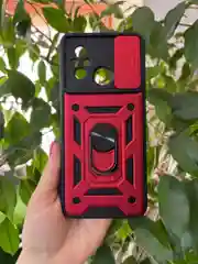 Красный чехол противоударный armors для Xiaomi Redmi 12C / Редми 12С с защитой камеры