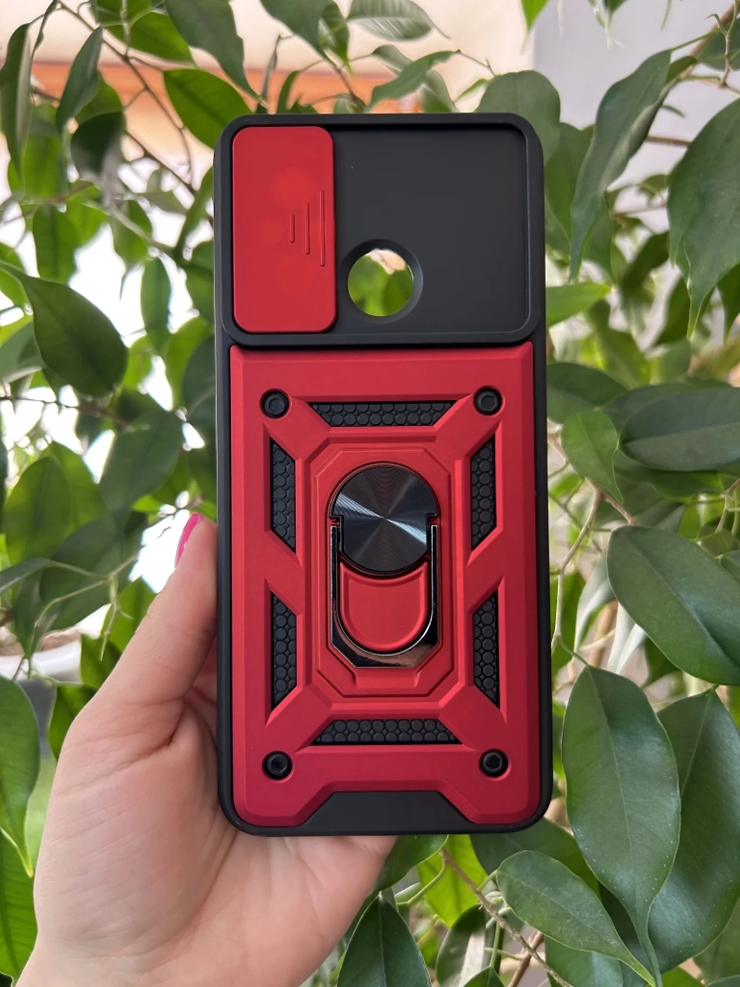Красный чехол противоударный armors для Xiaomi Redmi 12C / Редми 12С с защитой камеры