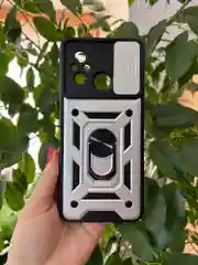 Серебряный чехол противоударный armors для Xiaomi Redmi 12C / Редми 12С с защитой камеры