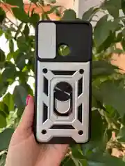 Серебряный чехол противоударный armors для Xiaomi Redmi 12C / Редми 12С с защитой камеры