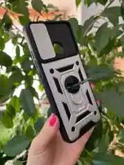 Серебряный чехол противоударный armors для Xiaomi Redmi 12C / Редми 12С с защитой камеры