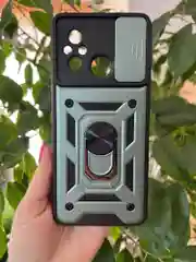 Зеленый чехол противоударный armors для Xiaomi Redmi 12C / Редми 12С с защитой камеры