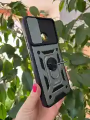 Зеленый чехол противоударный armors для Xiaomi Redmi 12C / Редми 12С с защитой камеры