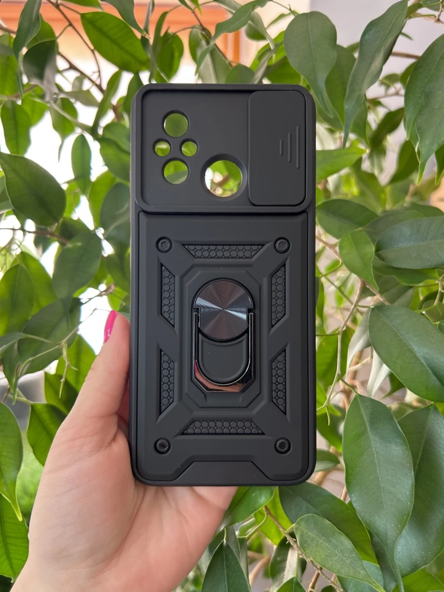 Черный чехол противоударный armors для Xiaomi Redmi 12C / Редми 12С с защитой камеры