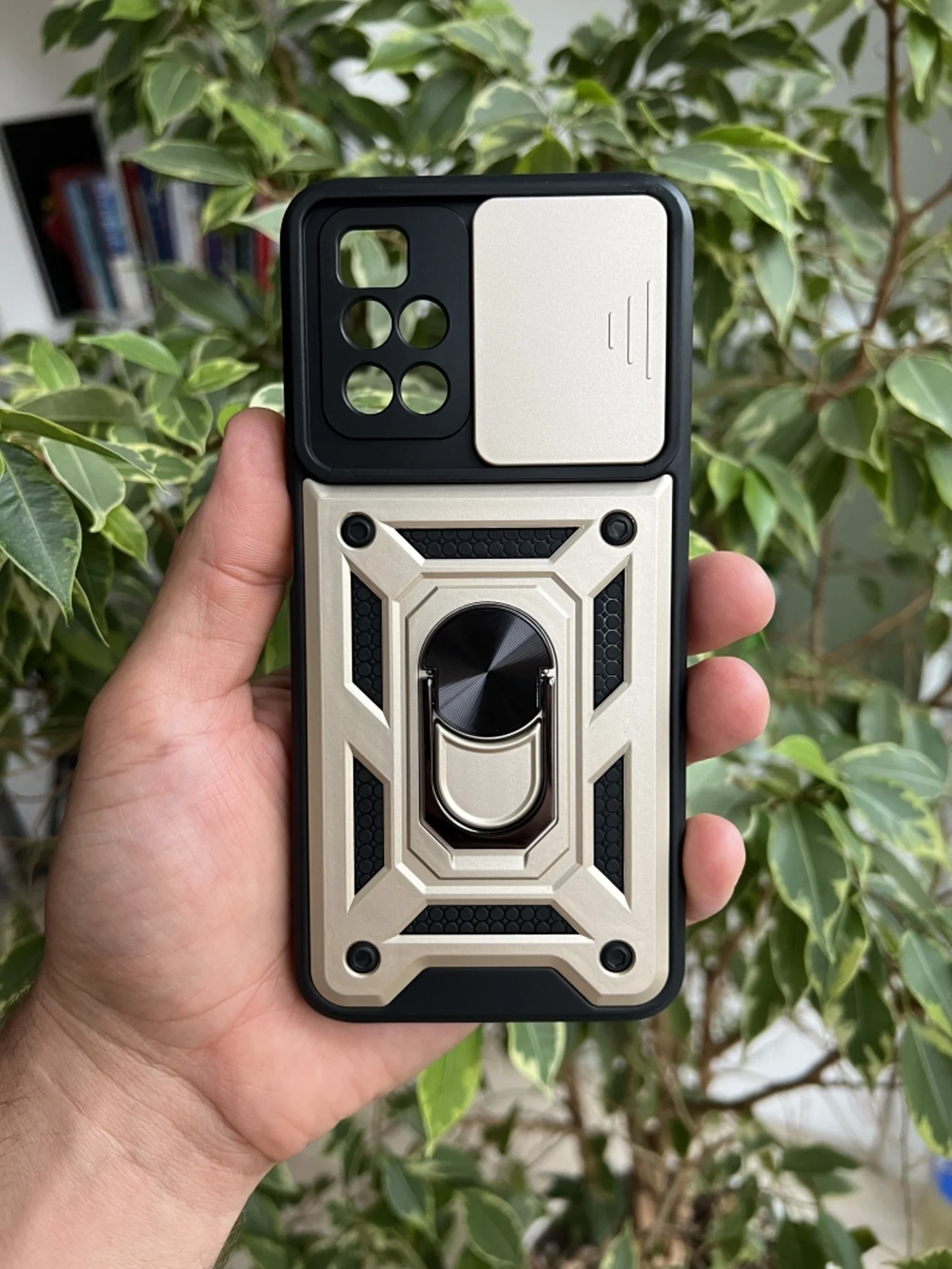 Золотой чехол противоударный armors для Xiaomi Redmi 10 / Редми 10 с защитой камеры