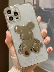 Серебряный чехол на айфон 11 / 12 / 13 Pro Max силиконовый прозрачный IPhone про макс KAWS