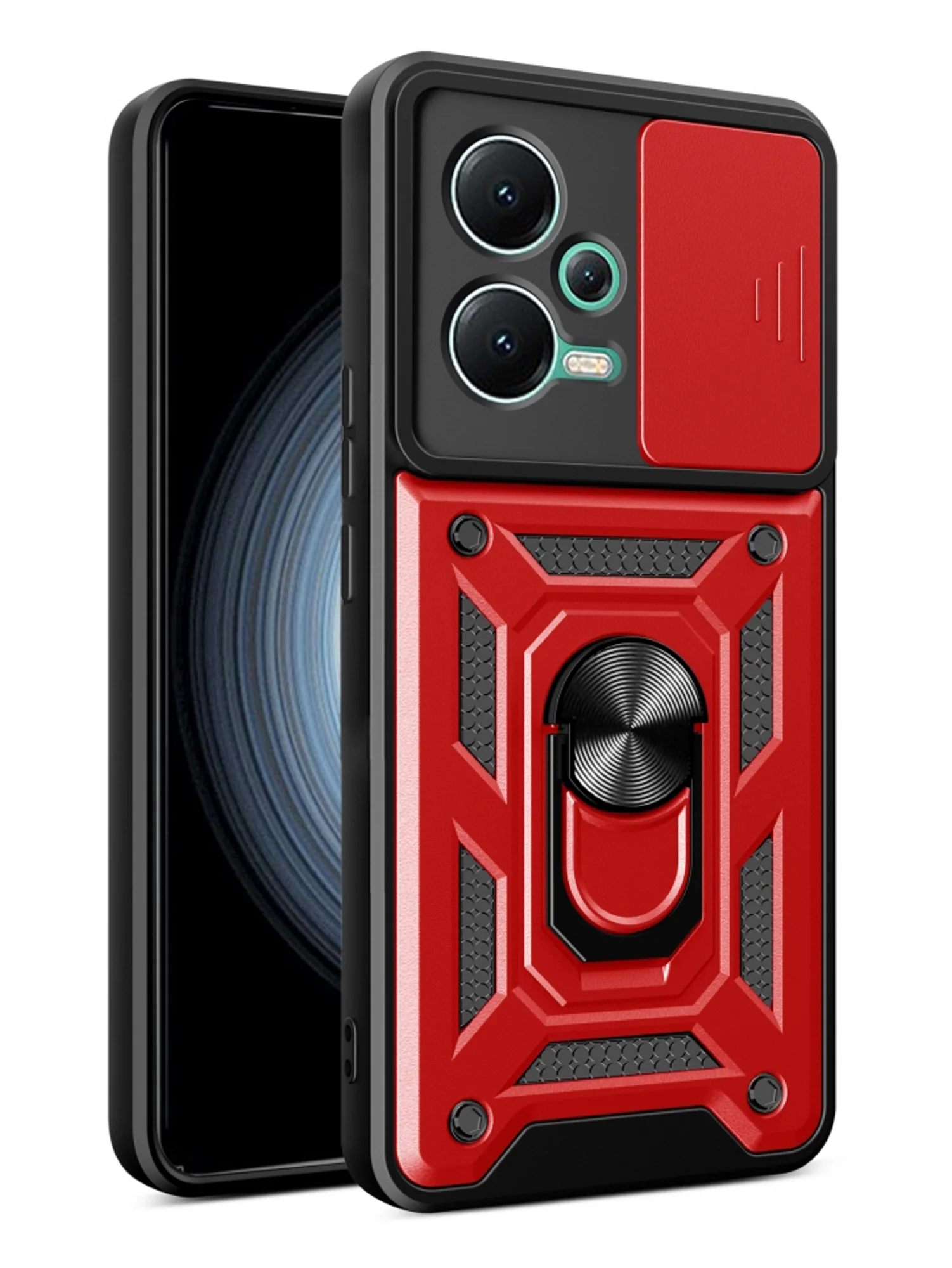 Красный чехол противоударный armors для Xiaomi Poco X5 и Redmi Note 12 5G