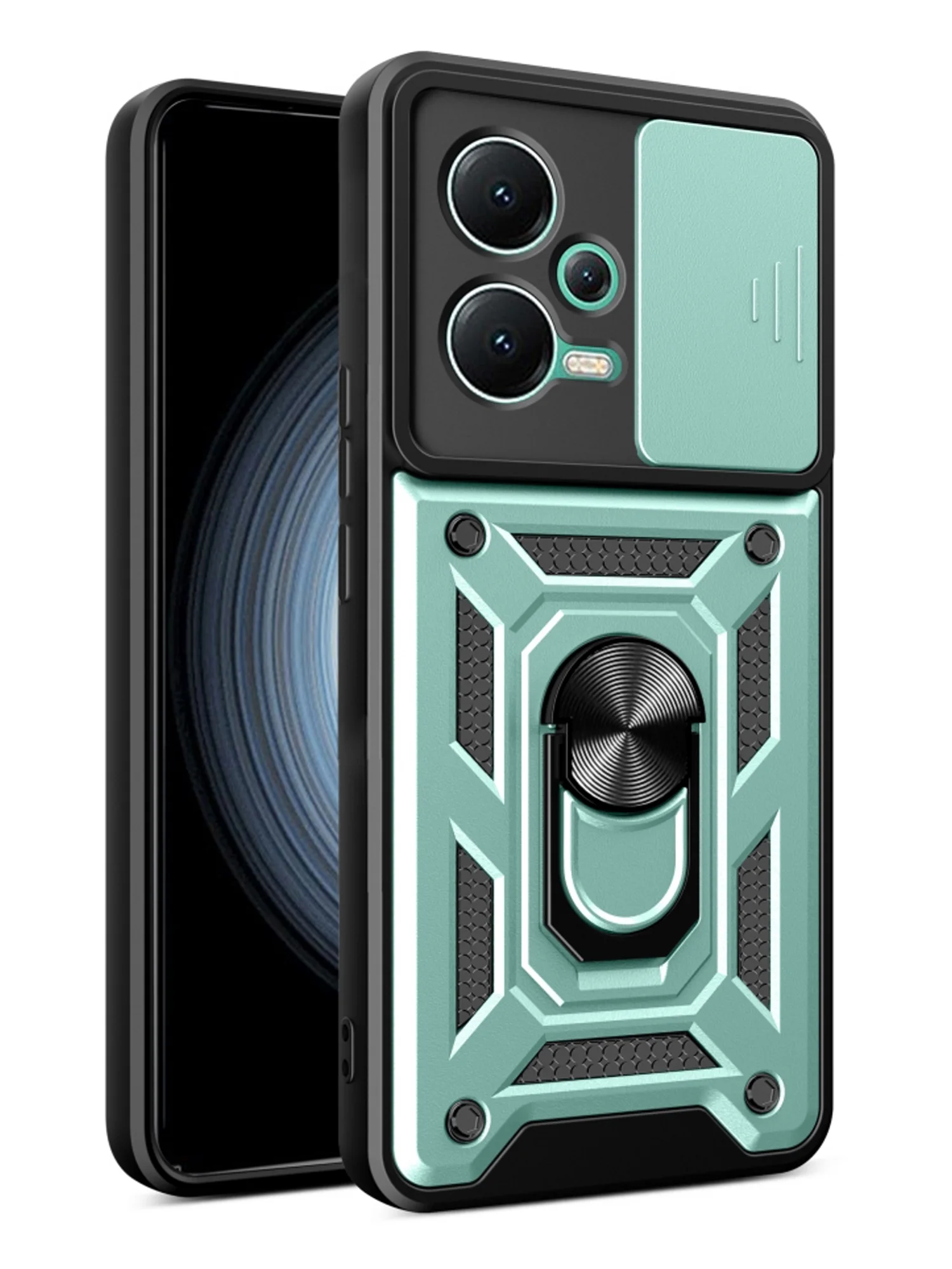 Зеленый чехол противоударный armors для Xiaomi Poco X5 и Redmi Note 12 5G