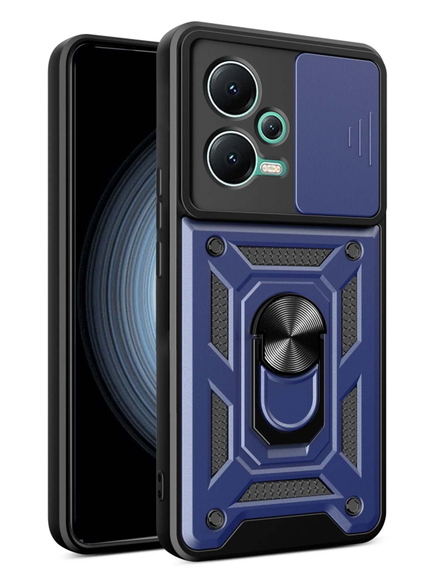 Темно-синий чехол противоударный armors для Xiaomi Poco X5 и Redmi Note 12 5G