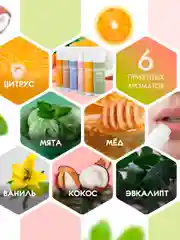 Бальзам для губ, гигиеническая помада с пчелиным воском 6 шт., набор увлажняющих помад