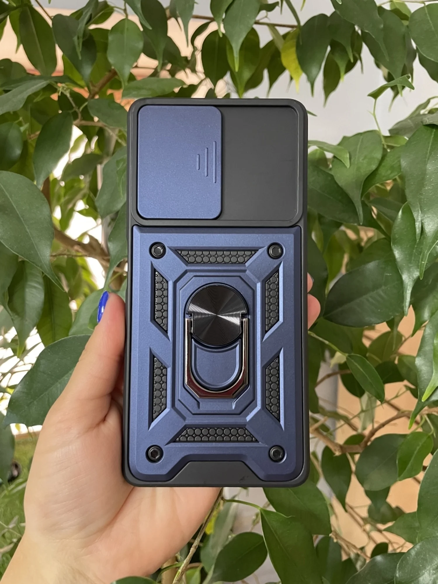 Темно-синий чехол противоударный armors для Xiaomi Poco F5 / Поко Ф5 с защитой камеры