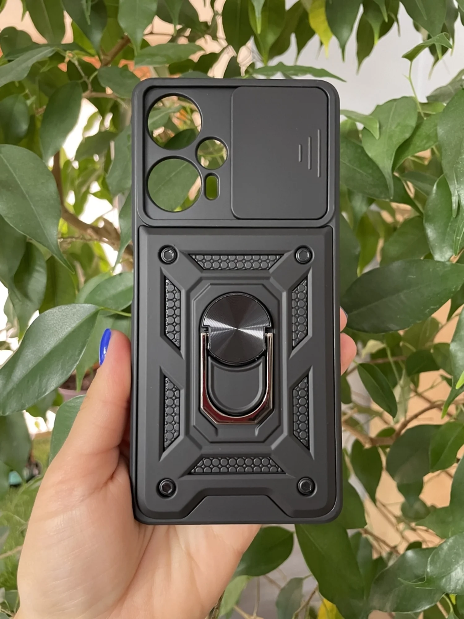Черный чехол противоударный armors для Xiaomi Poco F5 / Поко Ф5 с защитой камеры