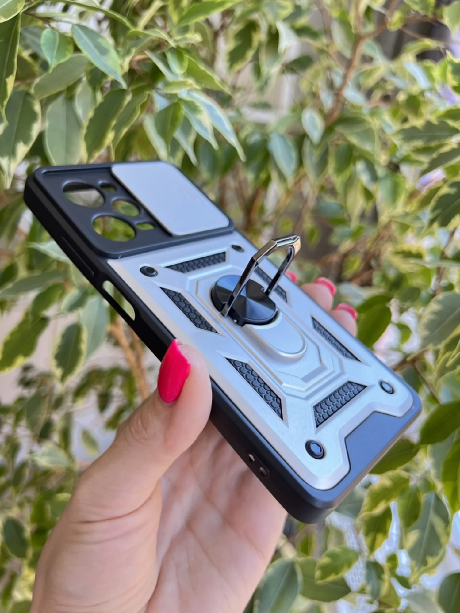 Серебряный чехол противоударный armors для Xiaomi Poco X5 Pro и Note 12 Pro 5G