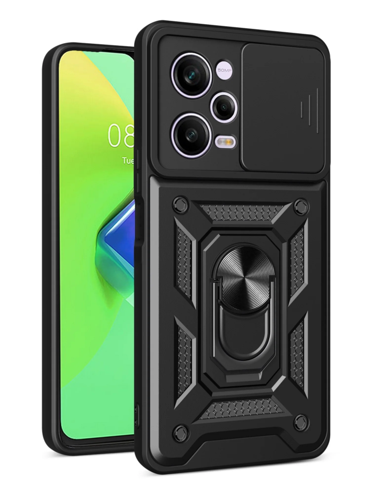 Черный чехол противоударный armors для Xiaomi Poco X5 Pro и Note 12 Pro 5G