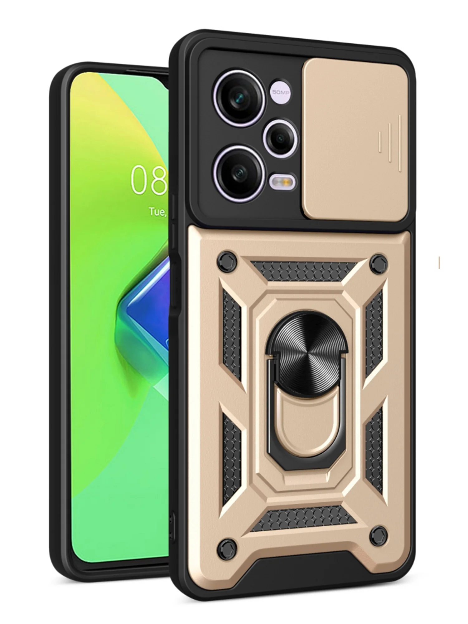 Золотой чехол противоударный armors для Xiaomi Poco X5 Pro и Note 12 Pro 5G