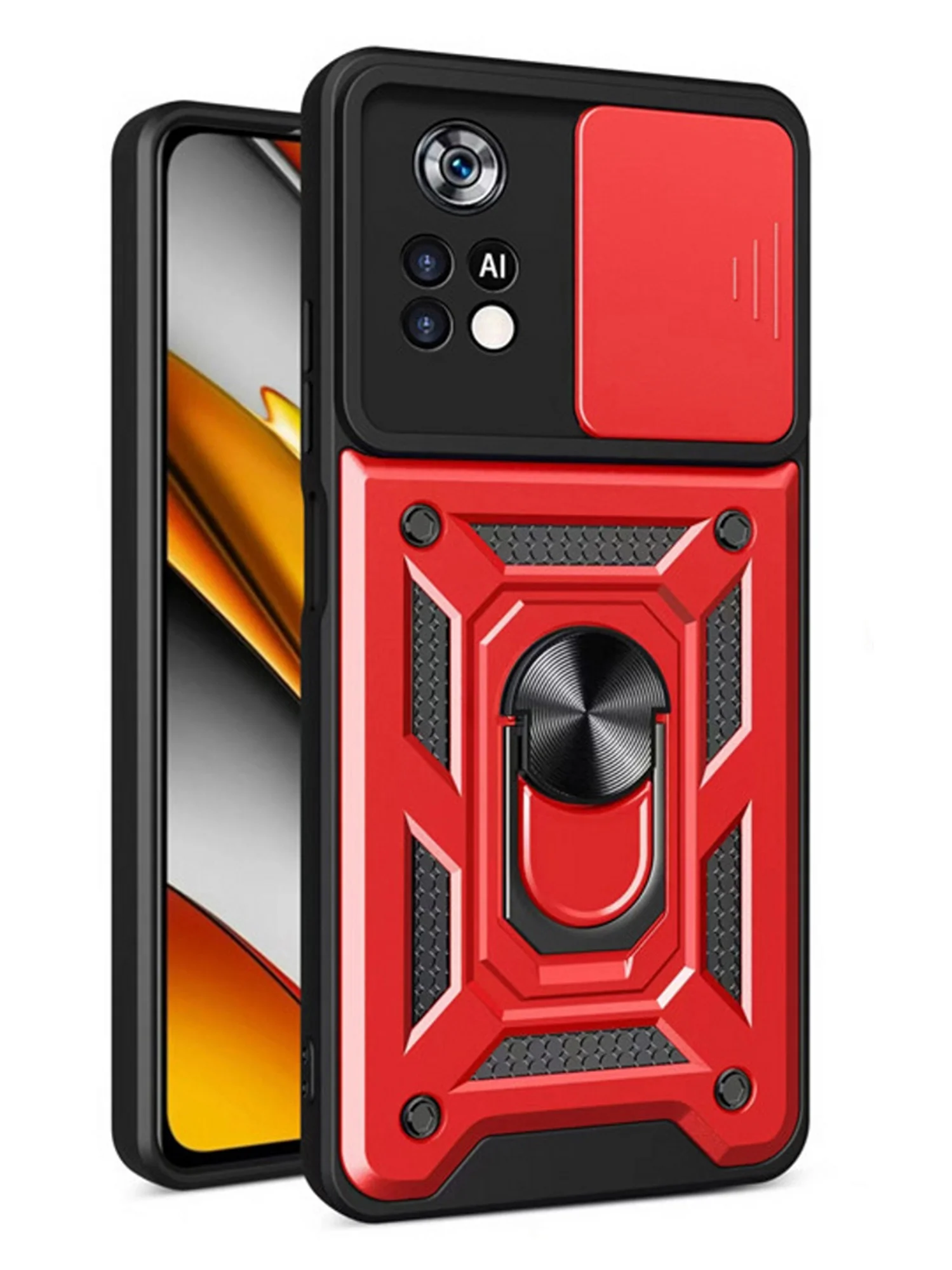 Чехол противоударный armors для Xiaomi Poco X4 Pro 5G / Поко Х4 Про 5G с защитой камеры