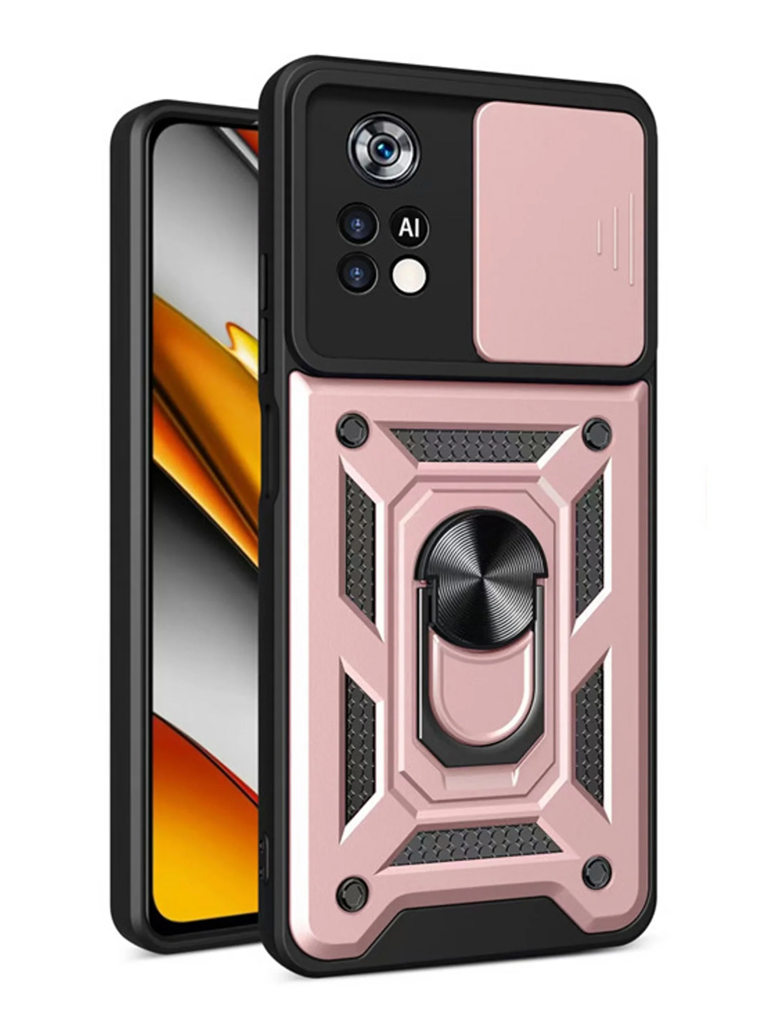 Чехол противоударный armors для Xiaomi Poco X4 Pro 5G / Поко Х4 Про 5G с защитой камеры