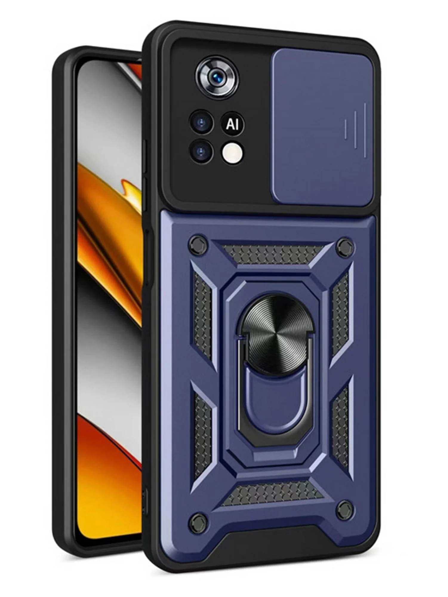 Чехол противоударный armors для Xiaomi Poco X4 Pro 5G / Поко Х4 Про 5G с защитой камеры