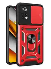 Красный чехол противоударный armors для Xiaomi Poco X4 Pro 5G / Поко Х4 Про 5G с защитой камеры
