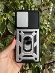 Серебряный чехол противоударный armors для Xiaomi Poco X4 Pro 5G / Поко Х4 Про 5G с защитой камеры