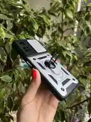 Серебряный чехол противоударный armors для Xiaomi Poco X4 Pro 5G / Поко Х4 Про 5G с защитой камеры