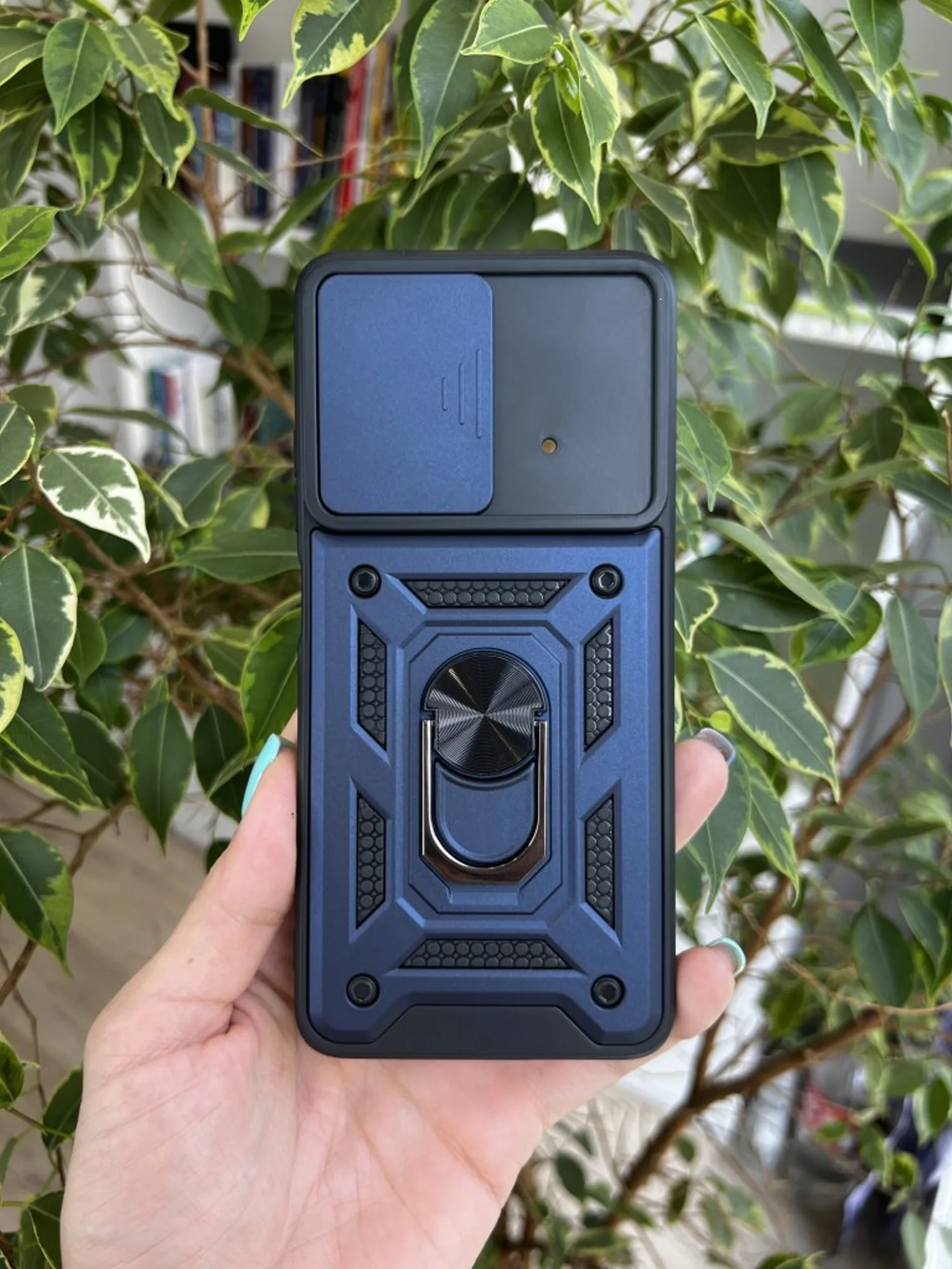 Темно-синий чехол противоударный armors для Xiaomi Poco X4 Pro 5G / Поко Х4 Про 5G с защитой камеры
