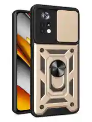 Золотой чехол противоударный armors для Xiaomi Poco X4 Pro 5G / Поко Х4 Про 5G с защитой камеры