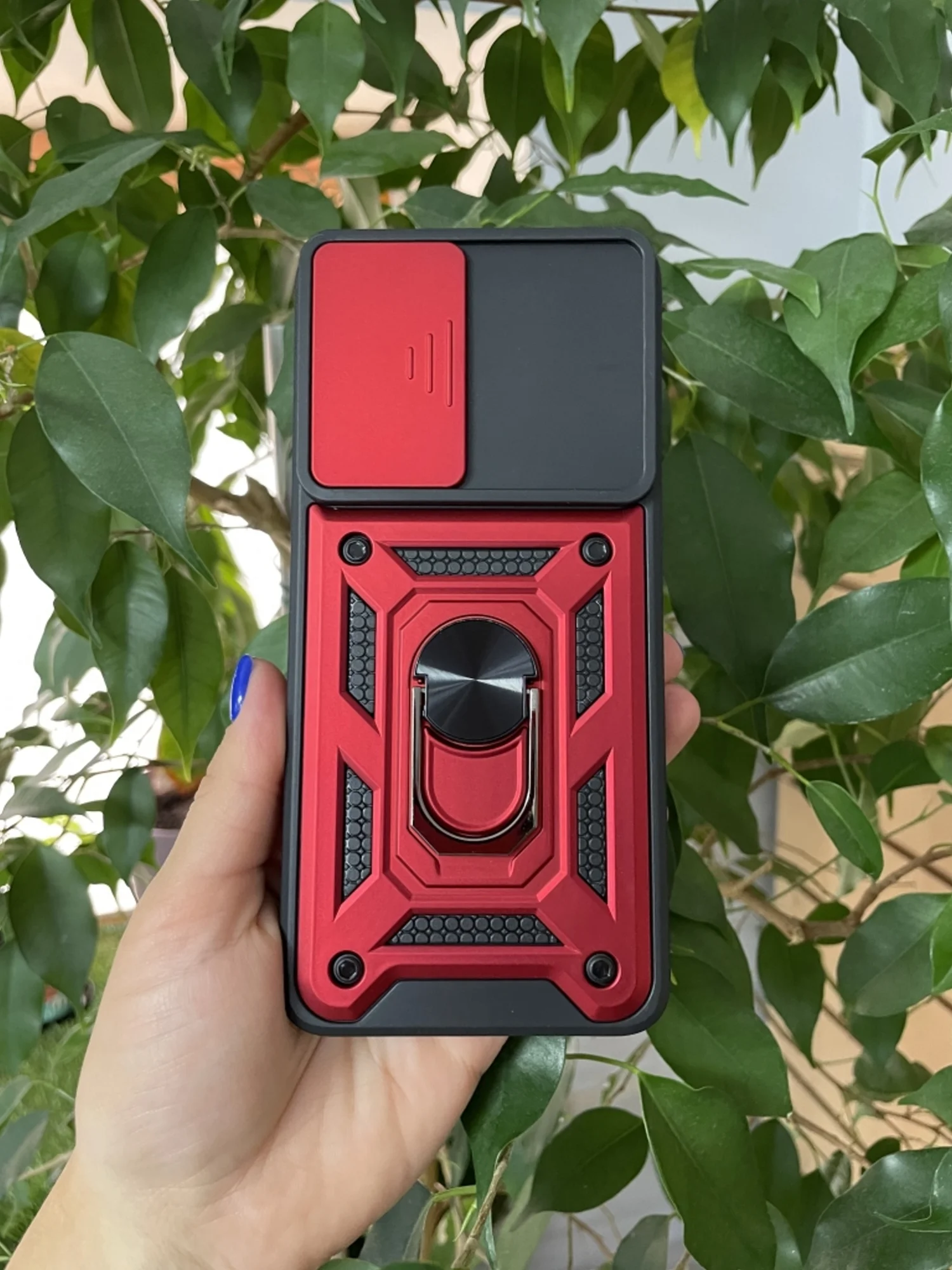Красный чехол противоударный armors для Xiaomi Poco F5 Pro / Поко Ф5 Про с защитой камеры