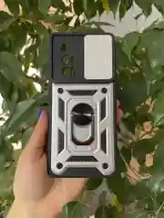 Серебряный чехол противоударный armors для Xiaomi Poco F5 Pro / Поко Ф5 Про с защитой камеры