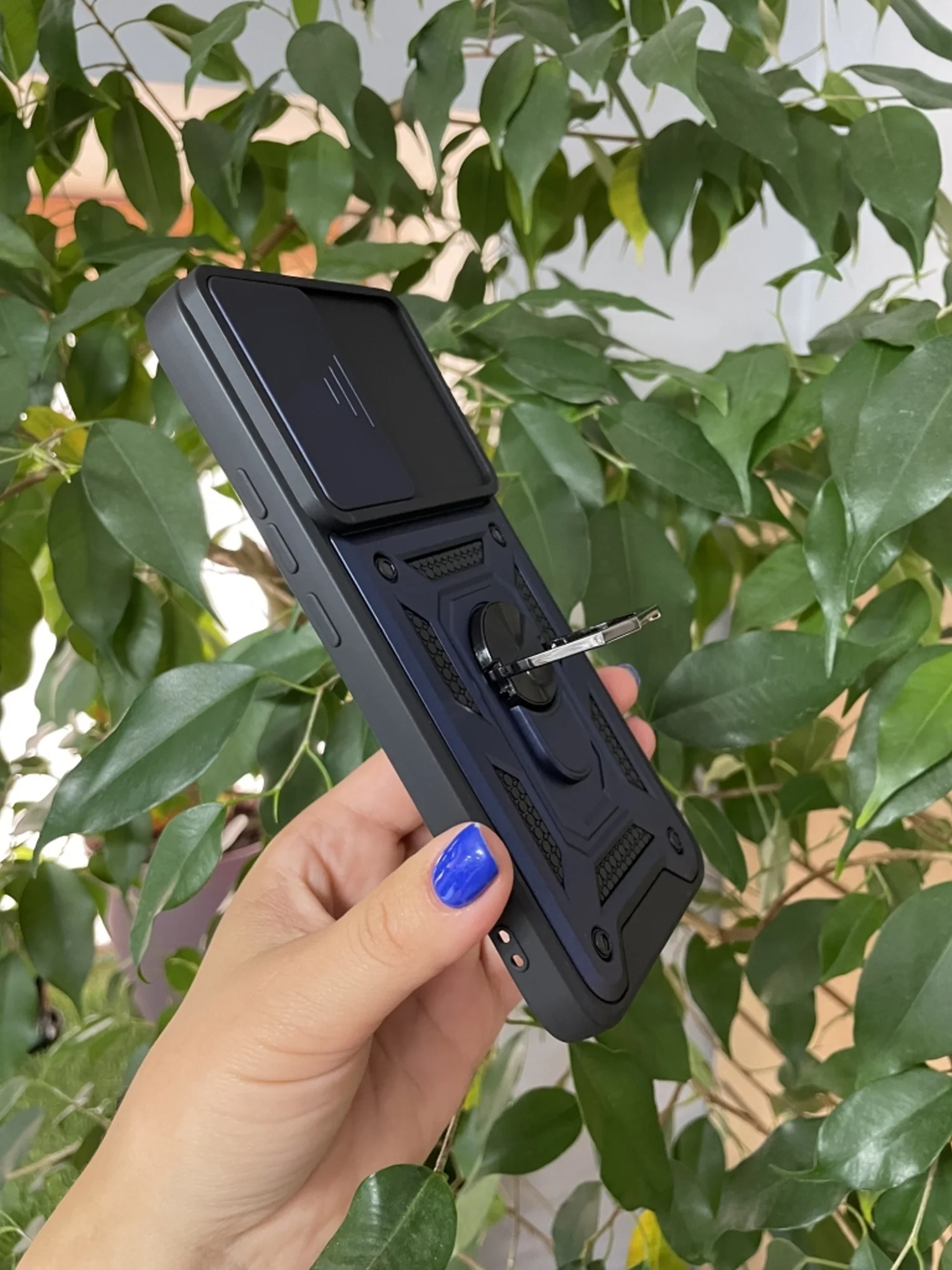 Темно-синий чехол противоударный armors для Xiaomi Poco F5 Pro / Поко Ф5 Про с защитой камеры