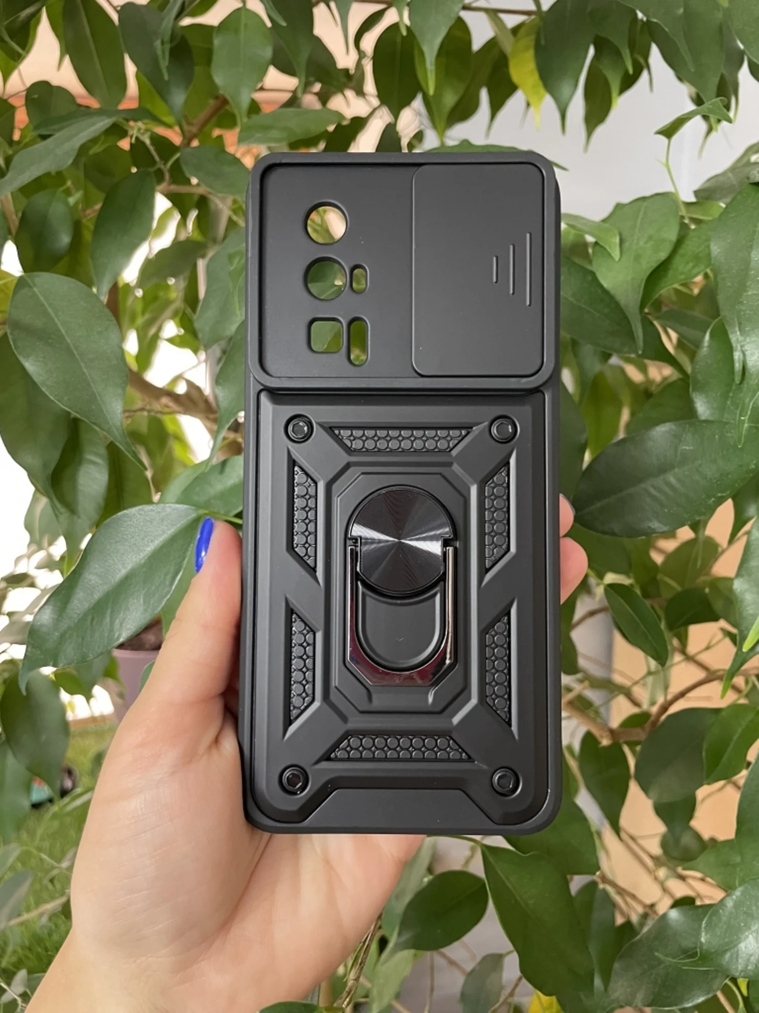 Черный чехол противоударный armors для Xiaomi Poco F5 Pro / Поко Ф5 Про с защитой камеры