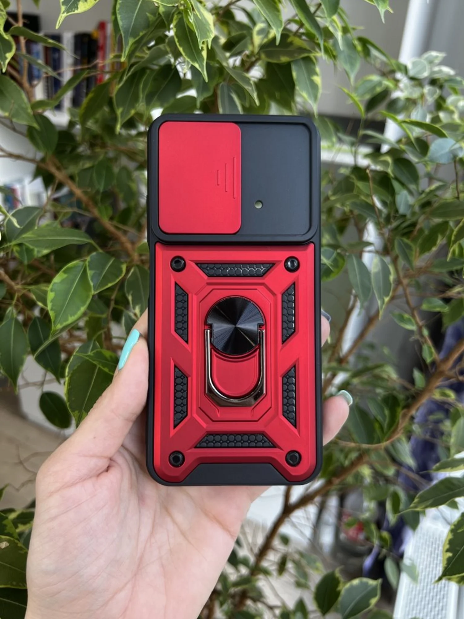 Красный чехол противоударный armors для Xiaomi Poco M4 Pro 4G / Поко М4 Про 4G с защитой камеры