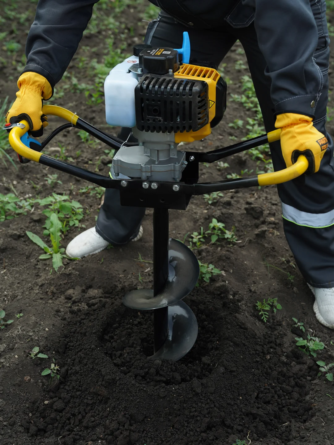 Мотобур бензиновый Бензобур PARTNER FOR GARDEN EDG 520 ледобур 3.5 л.с., 52 см. куб