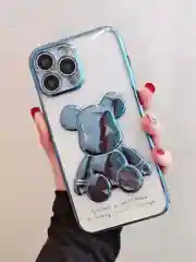 Бирюзовый чехол для iPhone 11 / 12 / 13 / 14 Pro Max KAWS силиконовый прозрачный айфон про макс