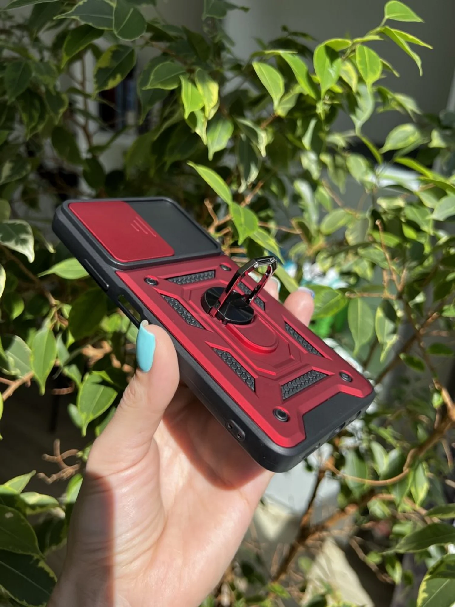 Красный чехол противоударный armors для Xiaomi Poco M4 Pro 5G и Redmi Note 11S 5G