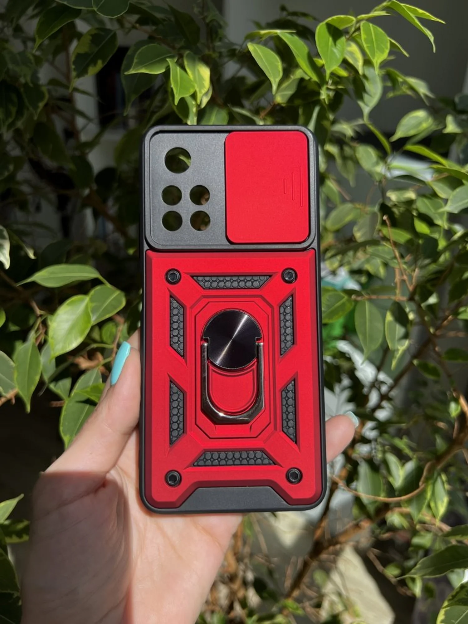 Красный чехол противоударный armors для Xiaomi Poco M4 Pro 5G и Redmi Note 11S 5G