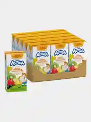 Сок Агуша Яблоко-банан-клубника-арония-киви, с мякотью, с 3 лет, 12 штук по 500 мл