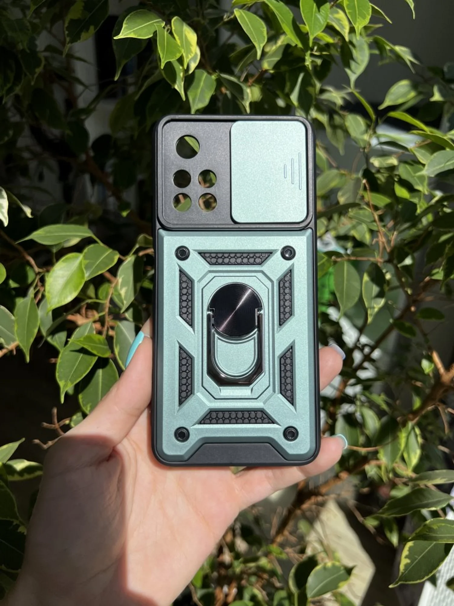 Зеленый чехол противоударный armors для Xiaomi Poco M4 Pro 5G и Redmi Note 11S 5G